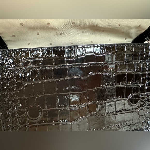 Kate Spade Shoulder Bag - Black Patent Leather Crocodile with buckles - Picture 14 of 16